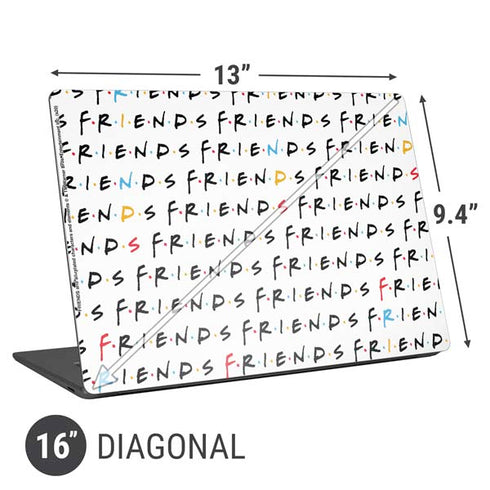 Warner Bros FRIENDS Pattern Universal Laptop 16in (13 x 9.4in) Skin